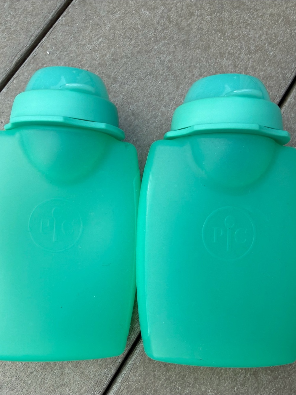 Pampered Chef Reusable Silicone Food Pouches Set of 2 Teal NWOT